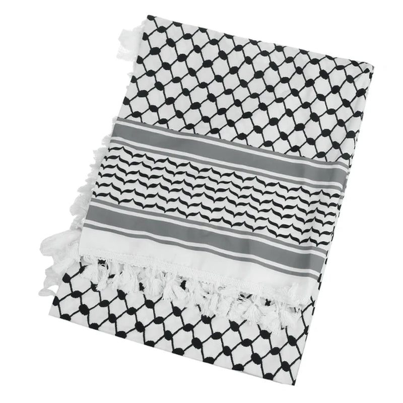 Arab Jacquard Pattern Adult Religious Scarf Hiphop Keffiyeh Headscarf Adjustable Turban Multi-Purpose Headscarf