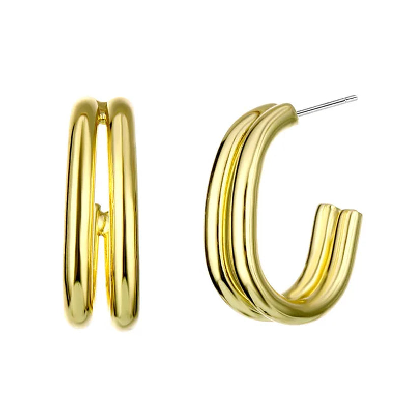 2021 Retro Alloy Metal round Hoop Earrings for Women Fashion Gold Color Silver Color Bohemian Jewelry Earrings Party Gift